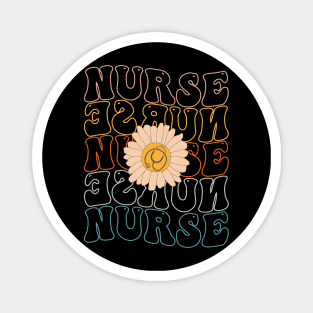 Retro Groovy Nurse Life For Women Nursing For Nurses Week Magnet